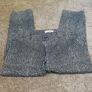 Banana Republic cropped black and white pants